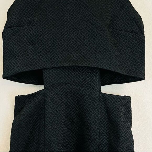 Cynthia rowley Women's Black Mid Cut Out Midi Sleeveless Dress Size 2 - Picture 4 of 8